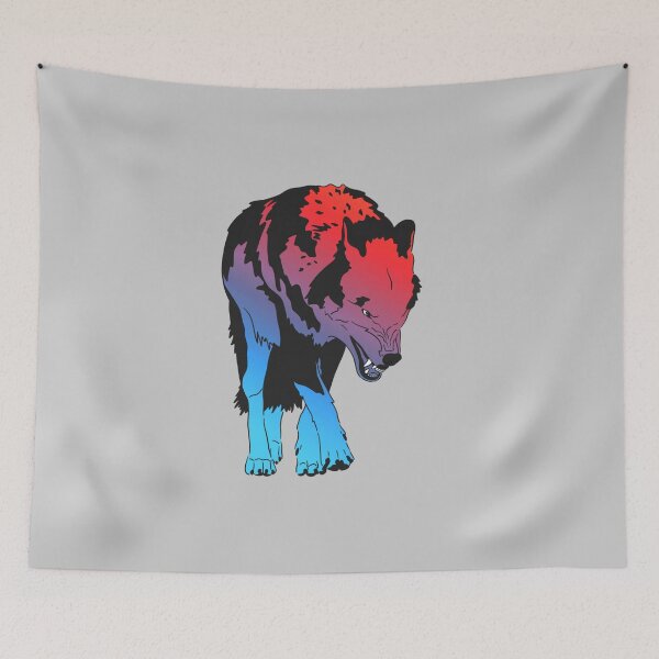 Item preview, Red Blue Wolf designed and sold by ImaginativeWild.