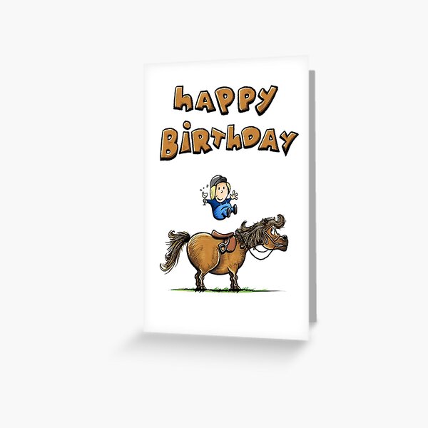 ALEX CLARK Over The Wall Horses Blank Greeting Card