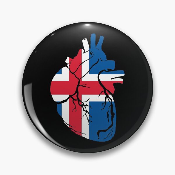 Item preview, Anatomical heart design, Iceland flag designed and sold by BunDesigns.