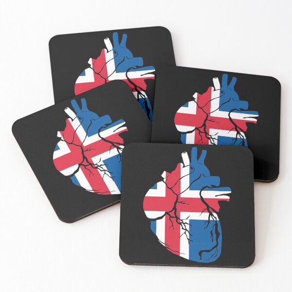 Item preview, Anatomical heart design, Iceland flag designed and sold by BunDesigns.
