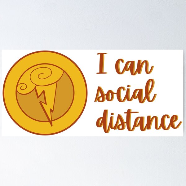 Item preview, I Can Social Distance - Hercules (White) designed and sold by MouseandMain.