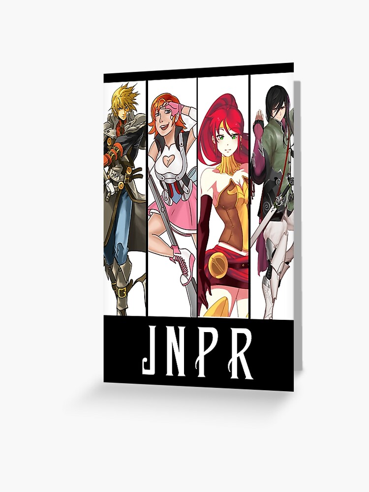 Retro Rwby Japanese Fantasy Anime Characters Jnpr Awesome Art Greeting Card By Bettyalexis25 Redbubble