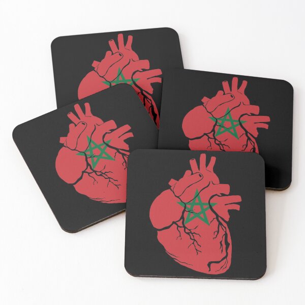 Item preview, Anatomical heart design, Morocco flag designed and sold by BunDesigns.