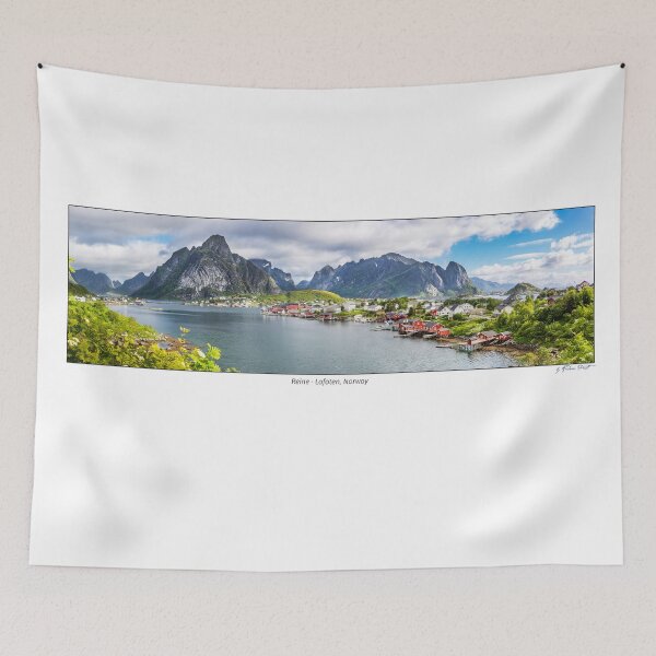 Item preview, View down to the fishing village Reine, Lofoten Islands, Norway designed and sold by AndreasPrott.