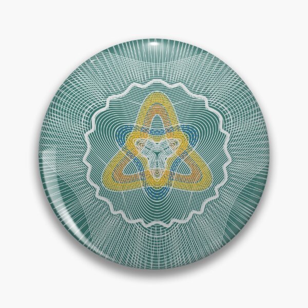 Item preview, Sacred feminine mandala triangle curves calming guilloche  designed and sold by headpossum.