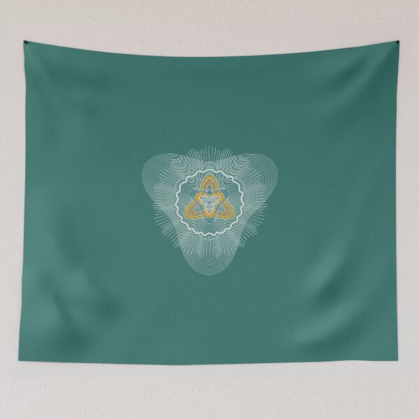 Item preview, Sacred feminine mandala triangle curves calming guilloche  designed and sold by headpossum.