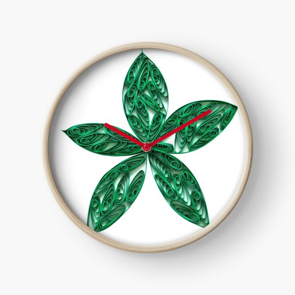Green Leaves Clock