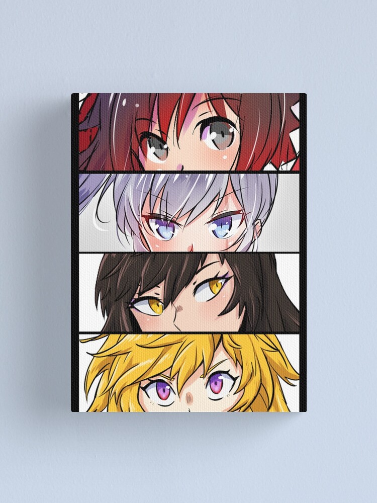 American Fantasy Anime Rwby Character Chibi Blake Yang Weiss Ruby Canvas Print By Bettyalexis25 Redbubble