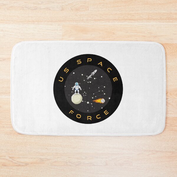 Item preview, United States Space Force Black T-Shirt designed and sold by PODLAVADIA ⭐ ⭐ ⭐ ⭐ ⭐.