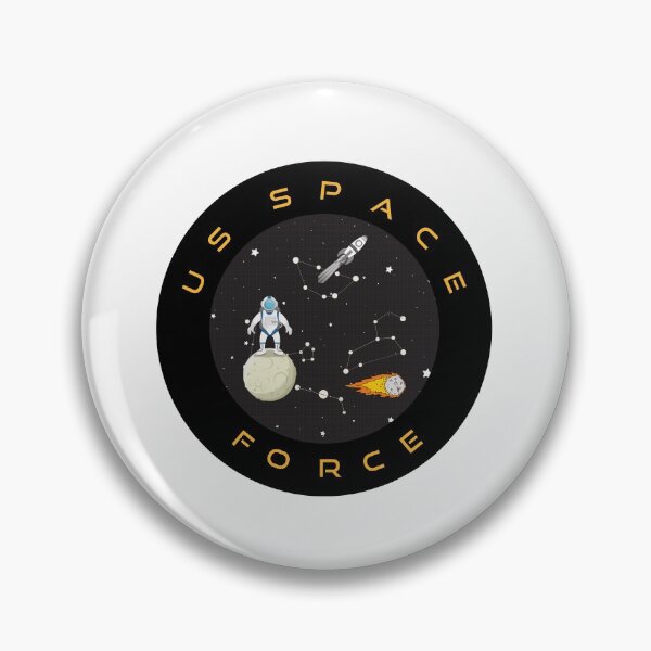 Item preview, United States Space Force Black T-Shirt designed and sold by PODLAVADIA ⭐ ⭐ ⭐ ⭐ ⭐.