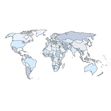 Artwork thumbnail, Blue aesthetic world map by Pastel-PaletteD