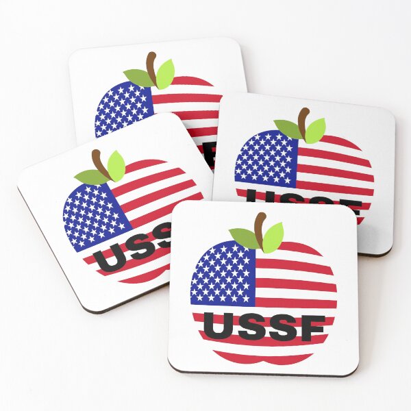 Item preview, USSF Apple US Flag T-Shirt designed and sold by PODLAVADIA ⭐ ⭐ ⭐ ⭐ ⭐.