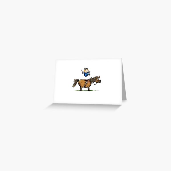 Item preview, Cute Horse and Rider Illustration designed and sold by Rory's Cards :) .