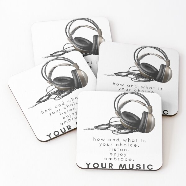 Item preview, Listen Enjoy Embrace Your Music Black Text designed and sold by TWMBDesigns.
