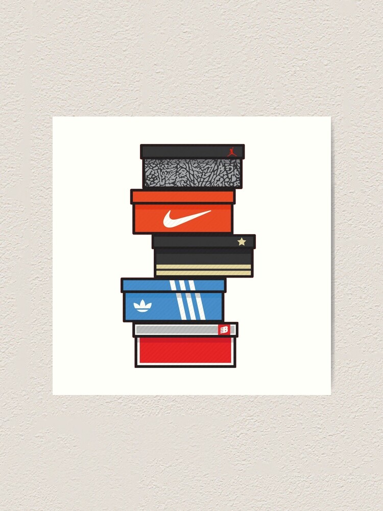 sneaker box wall art