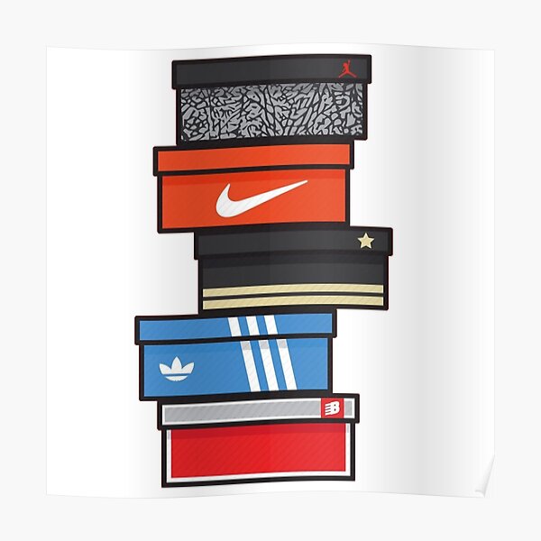 boîte de baskets Poster