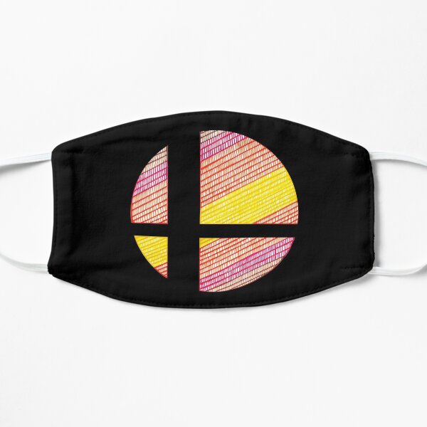 Super Smash Bros. Smash Ball Line Art Mask Button Shirts Decor Flat Mask