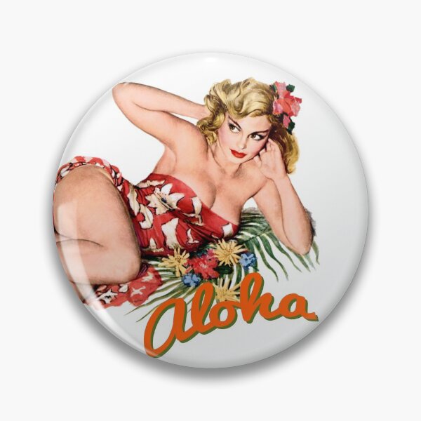 Item preview, Aloha Island Blonde Pinup Girl designed and sold by headpossum.