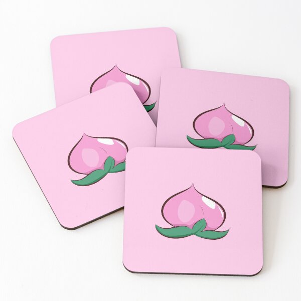 Item preview, Bright Pink Peach Pattern with leaves designed and sold by Maria Simone.
