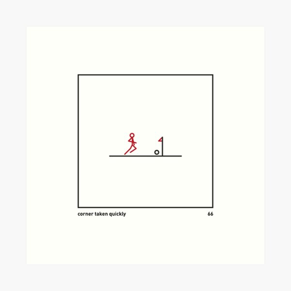 Item preview, "Corner taken quickly," Stickman Print designed and sold by Jim Warner.