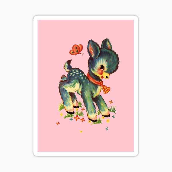 Kitsch Deer - Pink Sticker