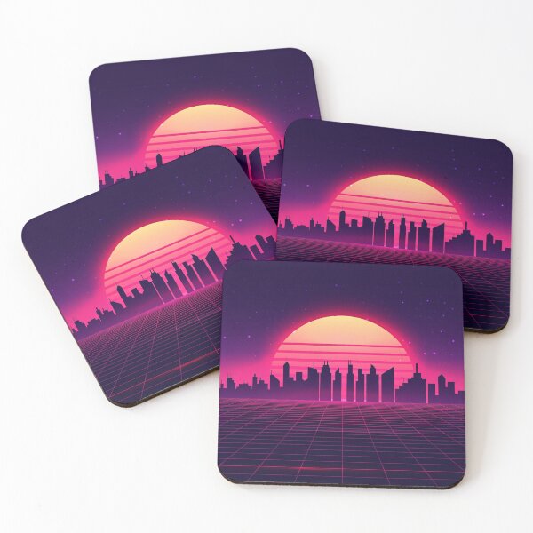 Item preview, Retro Vaporwave City Skyline designed and sold by anziehend.