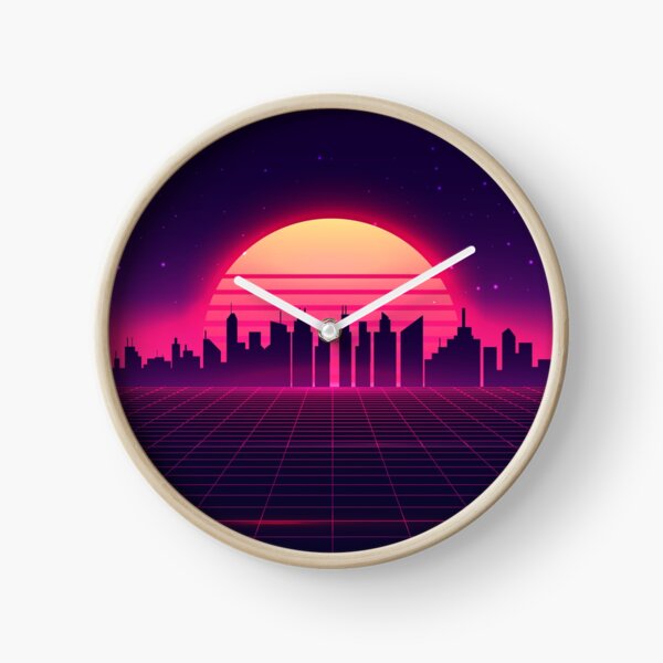 Artikel-Vorschau von Retro Vaporwave City Skyline, designt und verkauft von anziehend.