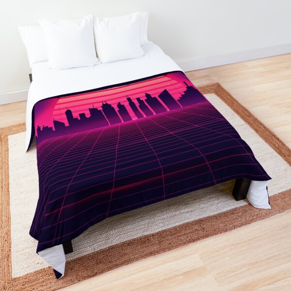 Item preview, Retro Vaporwave City Skyline designed and sold by anziehend.