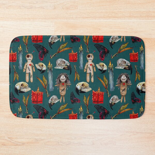 Voodoo Witch Pattern # 26 with Background Bath Mat