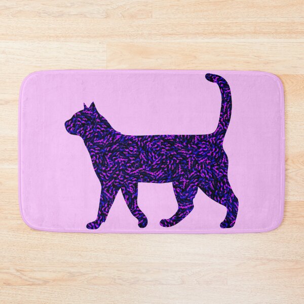 Item preview, Purple leaf pattern on mystical Cat || Feline  designed and sold by vineeth.