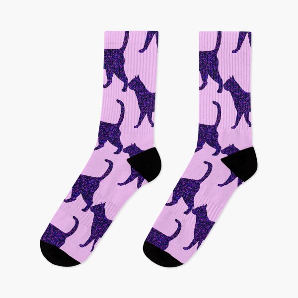 Item preview, Purple leaf pattern on mystical Cat || Feline  designed and sold by vineeth.