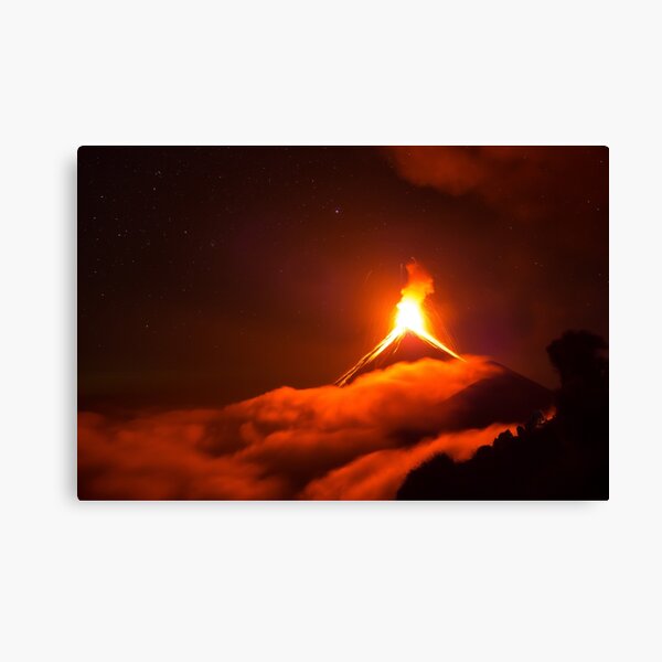 Volcanic eruption in Guatemala (Fuego Volcano, Volcán de Fuego) Canvas Print