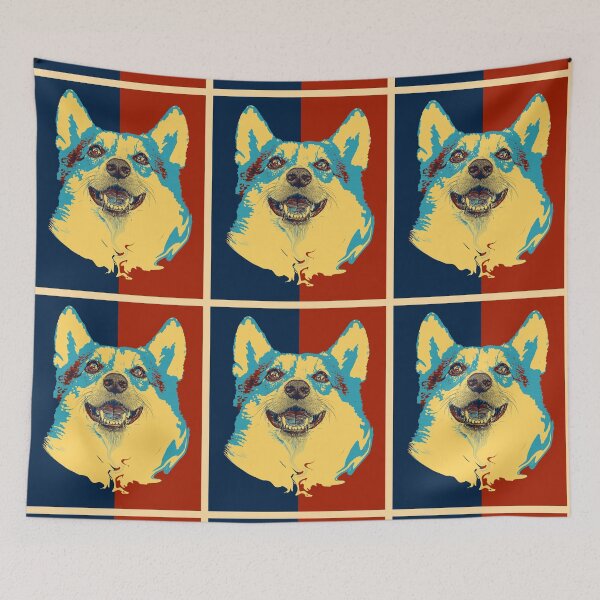 Item preview, Cute Corgi Pop Art Portrait Funny Corgi Mom Dad Dog Lover Gift designed and sold by r-silver.