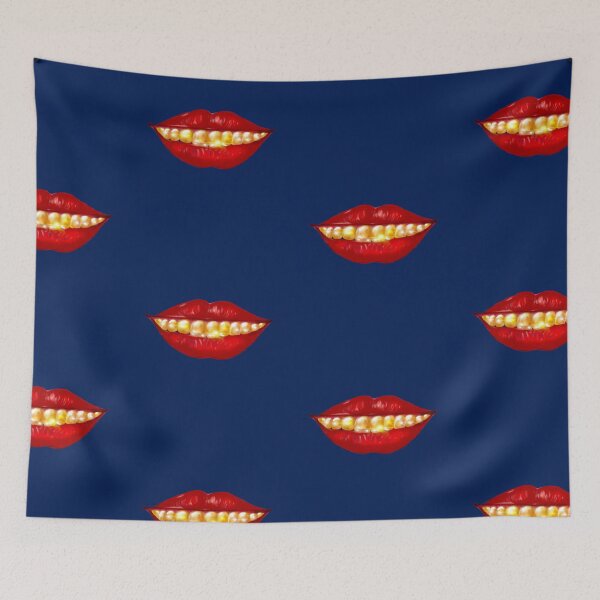 Item preview, Smiling red lips and gold teeth designed and sold by Artonmytee.