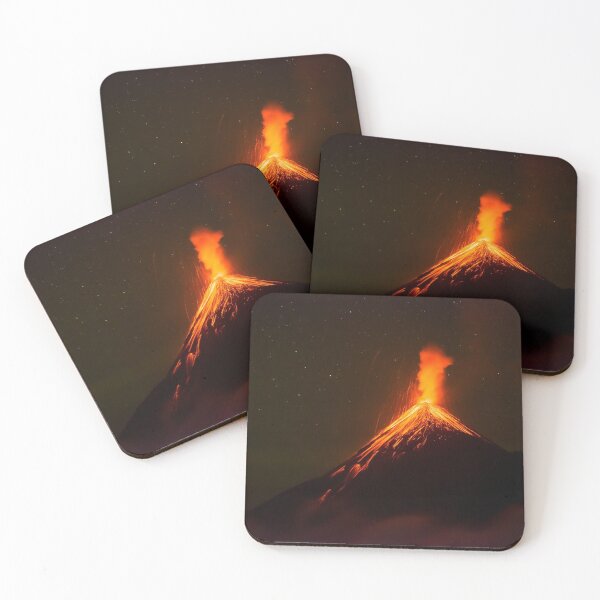 Item preview, Guatemala volcano at night, volcanic eruption of Fuego Volcano, Volcán de Fuego designed and sold by michieldros.