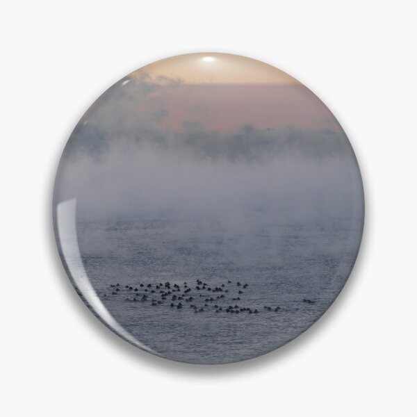 Item preview, Gelid Paddle - a Flock of Ducks on Extremely Cold Lake Ontario designed and sold by Georgia Mizuleva.