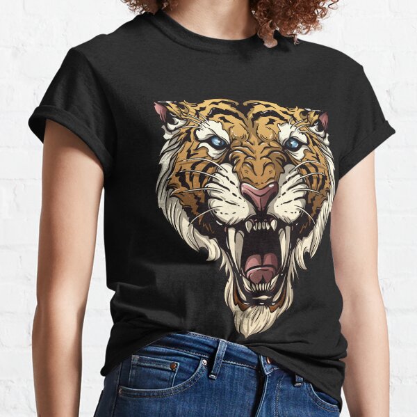 Tiger Attack Adult Pull-Over Hoodie by Daniel Eskridge - Pixels