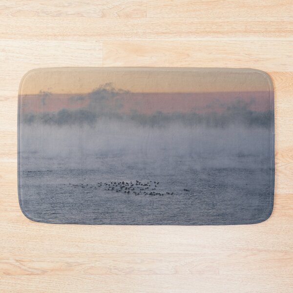 Item preview, Gelid Paddle - a Flock of Ducks on Extremely Cold Lake Ontario designed and sold by Georgia Mizuleva.