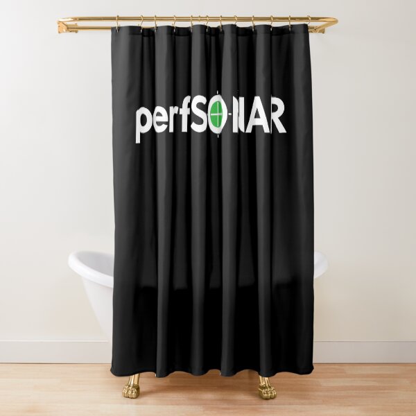 perfSONAR Logo - White on Black Shower Curtain