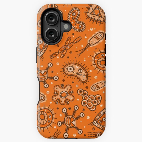 Vista previa del artículo con la obra «Microbios de dibujos animados - naranja», diseñado y vendido por chayground.