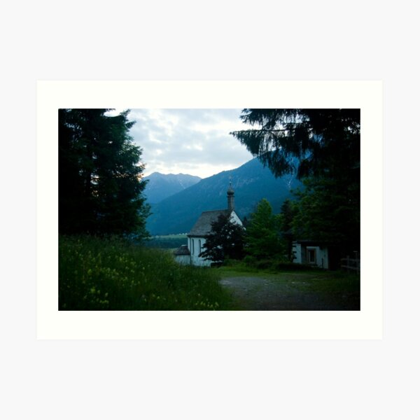 Little chapel in the mountains Art Print