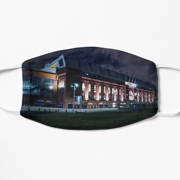 Glasgow Rangers Ibrox Stadium night time Flat Mask