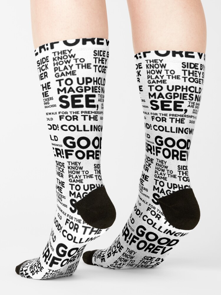 "Good Old Collingwood Forever!" Socks by lukeyp25 Redbubble