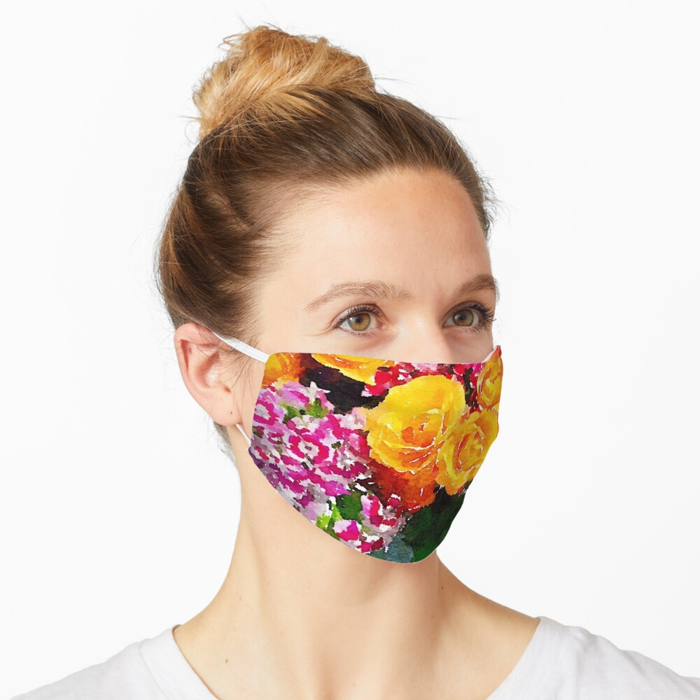 Watercolor Bouquet Mask