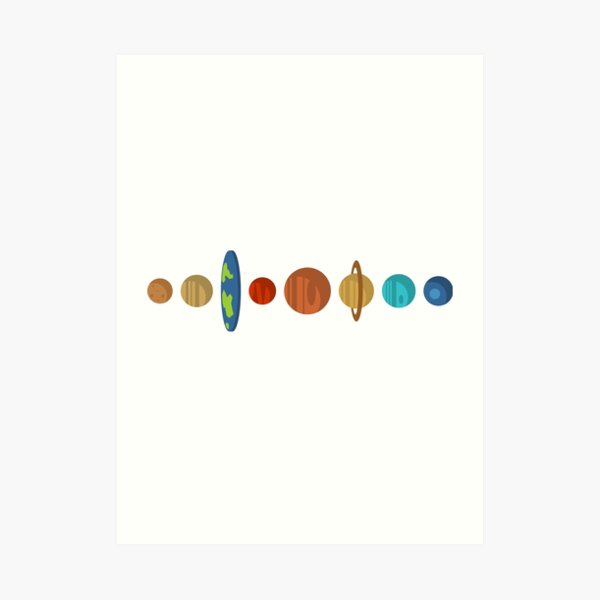 Flat Earth Art Print