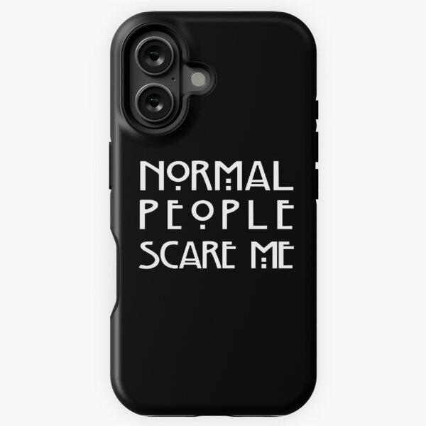 Vista previa del artículo con la obra «La gente normal me asusta (negro)», diseñado y vendido por ThirdCultureKidDesigns.