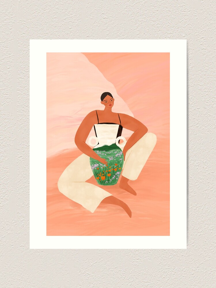 Alternate view of Wild Flower Pottery Art Print