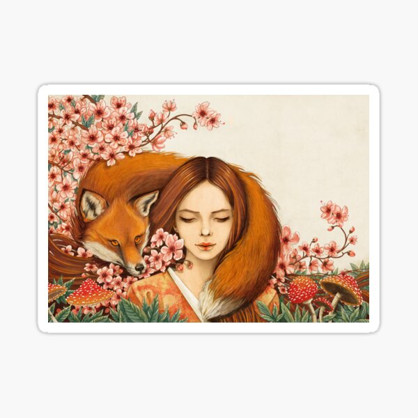 Red Fox Totem. Sticker