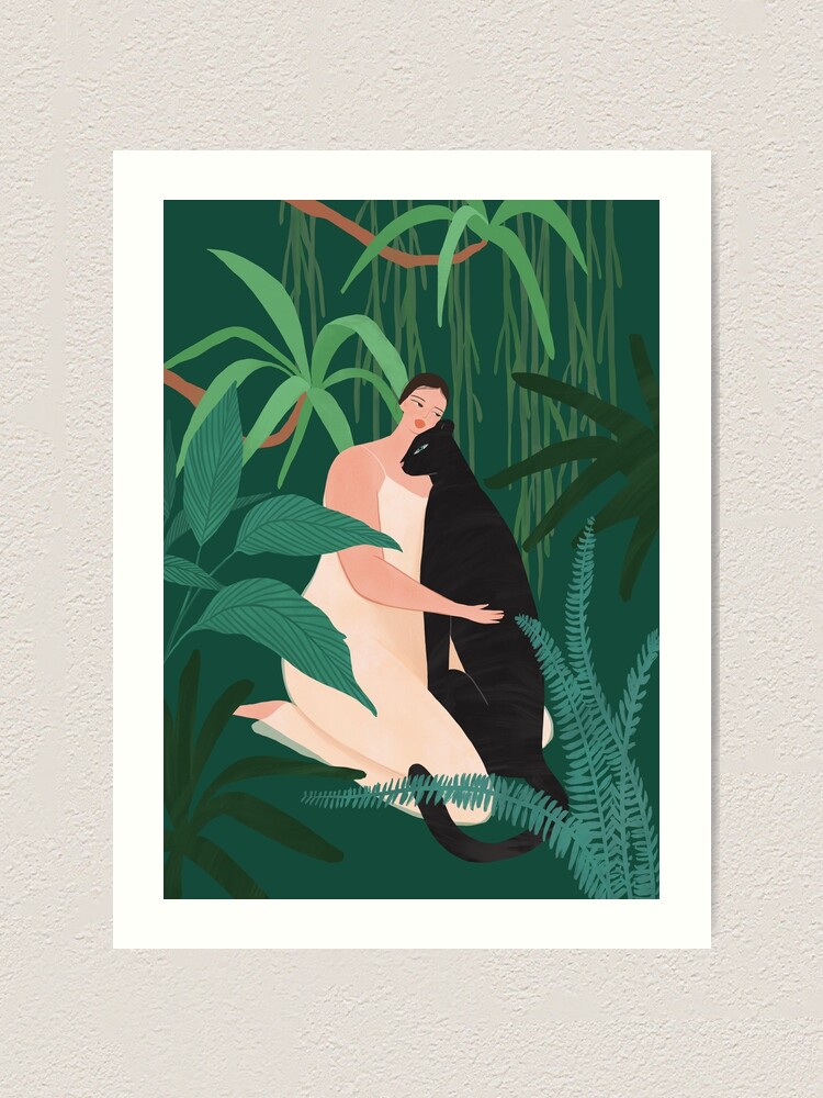 Alternate view of Green Comforting Art Print