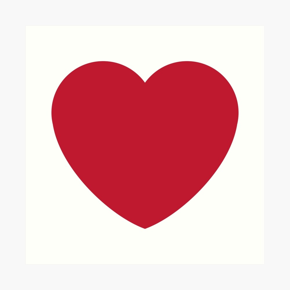 Rotes Herz Emoji Kunstdruck Von Winkham Redbubble